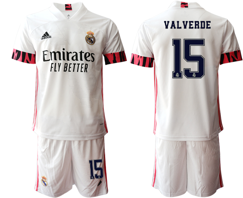 Men 2020-2021 club Real Madrid home #15 white Soccer Jerseys1->real madrid jersey->Soccer Club Jersey